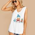 Cute Winter Cozy Snowman Reading Book Lovers Xmas Snowman Women's V-Neck Tank Top