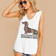 Dachshund Dog Dachshund Decor Books Nerds Dachshund Women's V-Neck Tank Top