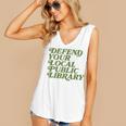 Defend Your Local Public Library For Book Lovers Women's V-Neck Tank Top Defend Your Local Public Library For Book Lovers Women's V-Neck Tank Top