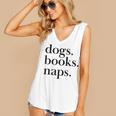 Dogs Books Naps Lovers Women's V-Neck Tank Top Dogs Books Naps Lovers Women's V-Neck Tank Top