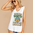Earth Day Save Earth It´s Only Planet With Books Reader Women's V-Neck Tank Top