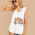 Easily Distracted By Cats And Books Cute Cat Sleeping Girls Women's V-Neck Tank Top