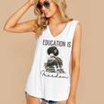 Education Is Freedom Teacher Women Books Black History Women's V-Neck Tank Top