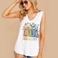 Equal Rights Book Flower Equality Peace Love Kindness Book Women's V-Neck Tank Top