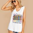 Everyone Is Welcome Here Floral Book LGBT Pride Equality Women's V-Neck Tank Top Everyone Is Welcome Here Floral Book LGBT Pride Equality Women's V-Neck Tank Top