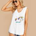 Ew People Unicorn Lover Introvert Rainbow Unicorn Raglan Baseball Tee Women's V-Neck Tank Top