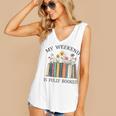 My Weekend Is Fully Booked Cozy Bookish Women's V-Neck Tank Top
