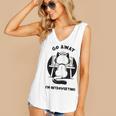 Go Away I'm Introverting Cat With Coffee Women's V-Neck Tank Top
