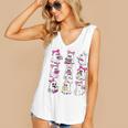 Halloween Pink Ghost Read More Books Spooky Boo Teacher Kids Women's V-Neck Tank Top Halloween Pink Ghost Read More Books Spooky Boo Teacher Kids Women's V-Neck Tank Top