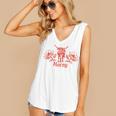 Horny Bull Romance Reader Shirt Spicy Books Bull Pun Women's V-Neck Tank Top