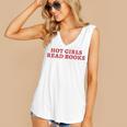 Hot Girls Read Books Book Lovers Women's V-Neck Tank Top