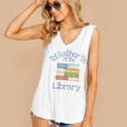 I'd Rather Be At The Library Book Lover Loves Books Women's V-Neck Tank Top