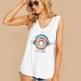 Introvert Music Lover Donuts Sarcastic Women's V-Neck Tank Top Introvert Music Lover Donuts Sarcastic Women's V-Neck Tank Top