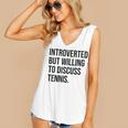 Introverted Tennis Player Tennis Introvert Women's V-Neck Tank Top