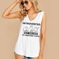 Introverted But Willing To Discuss Cats Introvert Shy Women's V-Neck Tank Top Introverted But Willing To Discuss Cats Introvert Shy Women's V-Neck Tank Top