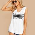Introverted But Willing To Discuss Writing Cool & Women's V-Neck Tank Top Introverted But Willing To Discuss Writing Cool & Women's V-Neck Tank Top