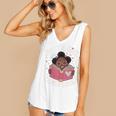 Just A Girl Who Loves Books Cute African American Afro Women's V-Neck Tank Top Just A Girl Who Loves Books Cute African American Afro Women's V-Neck Tank Top