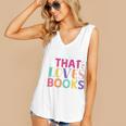 Just a Girl Who Loves Books Reader Girls Bookish Women Women's V-Neck Tank Top