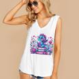 Just A Girl Who Loves Dragons And Books Cute Dragon Reading Premium Tri-Blend Women's V-Neck Tank Top
