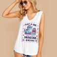 Just A Girl Who Loves Dragons And Books Lover Reading Book Women's V-Neck Tank Top