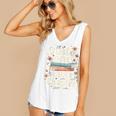 Just One More Chapter Book Reading Floral Teacher Book Lover Women's V-Neck Tank Top
