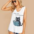 Just One More Chapter Bookworm Cat Book Lover Women's V-Neck Tank Top Just One More Chapter Bookworm Cat Book Lover Women's V-Neck Tank Top
