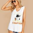 Just One More Chapter Fun Cat Coffee Reading Book Premium Tri-Blend Women's V-Neck Tank Top