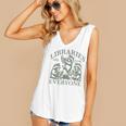 Libraries Are For Everyone Racoon Read Banned Book Librarian Women's V-Neck Tank Top