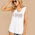 Library Squad Librarian Book Lover Bookworm Women's V-Neck Tank Top