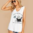 Life Is Better With Yarn Cats And Books Women's V-Neck Tank Top