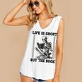 Life Is Short Buy The Book Skeleton Book Lover Reading Women's V-Neck Tank Top Life Is Short Buy The Book Skeleton Book Lover Reading Women's V-Neck Tank Top