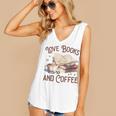 Love Books And Coffee Books Reading Coffee Drinking Women's V-Neck Tank Top Love Books And Coffee Books Reading Coffee Drinking Women's V-Neck Tank Top