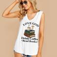 Love God Drink Coffee Read Books Lovers Jesus And Coffee Women's V-Neck Tank Top Love God Drink Coffee Read Books Lovers Jesus And Coffee Women's V-Neck Tank Top