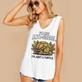 Not Anti Social Im Just A Turtle Sarcastic Introvert Humor Women's V-Neck Tank Top