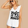 Not In The Mood Anti Social Introvert Sarcastic Retro Women's V-Neck Tank Top