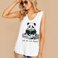 Panda Reading Chapter Books Women's V-Neck Tank Top Panda Reading Chapter Books Women's V-Neck Tank Top