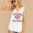 Pretty Girls Read Books Bookworm Book Lover Teacher Women's V-Neck Tank Top Pretty Girls Read Books Bookworm Book Lover Teacher Women's V-Neck Tank Top