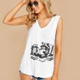 Raccoon Reading A Book Vintage Trash Reader Women's V-Neck Tank Top