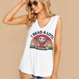 I Read Alotl Axolotl Retro Reading Books Lover Vintage Women's V-Neck Tank Top