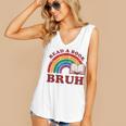 Read A Book Bruh Rainbow Vintage Reading Library Student Women's V-Neck Tank Top