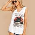 i Read Books And i Know Things Cat Reading Coffee Women's V-Neck Tank Top i Read Books And i Know Things Cat Reading Coffee Women's V-Neck Tank Top