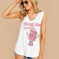 Read 'Em Western Cowgirl Retro Groovy Reading Books Women's V-Neck Tank Top