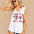Read You Heart Out Reading Teacher Valentines Day Book Lover Women's V-Neck Tank Top Read You Heart Out Reading Teacher Valentines Day Book Lover Women's V-Neck Tank Top