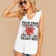 Read Your Heart Out Teacher Valentines Book Lover Women's V-Neck Tank Top Read Your Heart Out Teacher Valentines Book Lover Women's V-Neck Tank Top