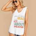Read And Think About Prayer Faith & Book Lover Premium Women's V-Neck Tank Top