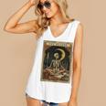 The Reader Tarot Card Book Lover Skeleton Art Goth Style Women's V-Neck Tank Top