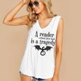 A Reader Without Their Book Is A Tragedy Dragon Rider Women's V-Neck Tank Top A Reader Without Their Book Is A Tragedy Dragon Rider Women's V-Neck Tank Top
