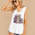 Reading A Book Per Day Keeps Reality Away Skeleton Books Women's V-Neck Tank Top Reading A Book Per Day Keeps Reality Away Skeleton Books Women's V-Neck Tank Top
