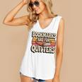 Reading Bookmarks Are For Quitters Reader Book Lovers Women's V-Neck Tank Top Reading Bookmarks Are For Quitters Reader Book Lovers Women's V-Neck Tank Top