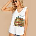 Reading Books Librarian Reader Nerd I'm Ok Teacher School Women's V-Neck Tank Top